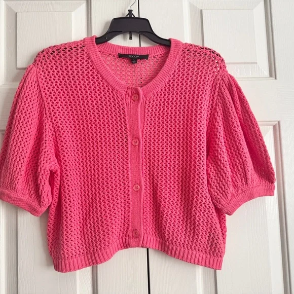 New TOCCIN Hot Pink Knit Sweater. Size: L - Picture 3 of 11